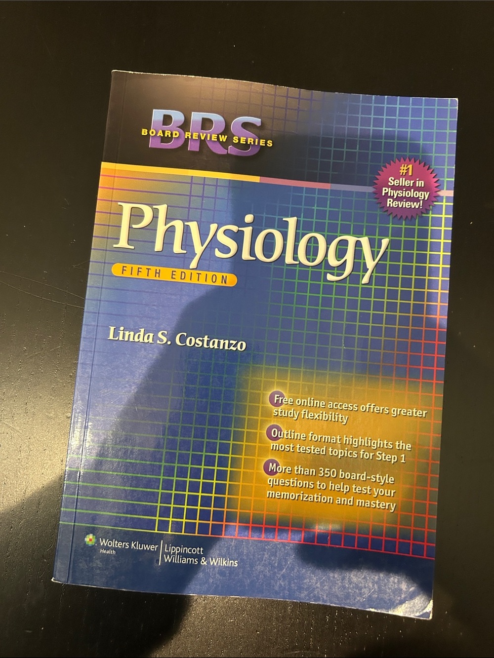 BRS Physiology Fifth Edition by Linda S. Costanzo - Blue Gradient Textbook